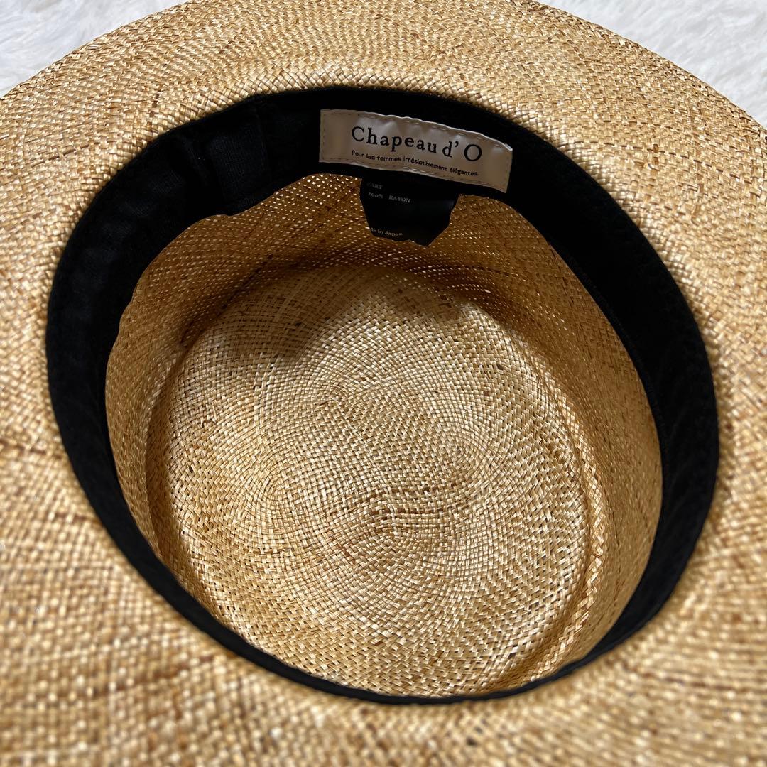 【美品】chapeau d' o　シャポードォー　カンカン帽　バオキャノチェ
