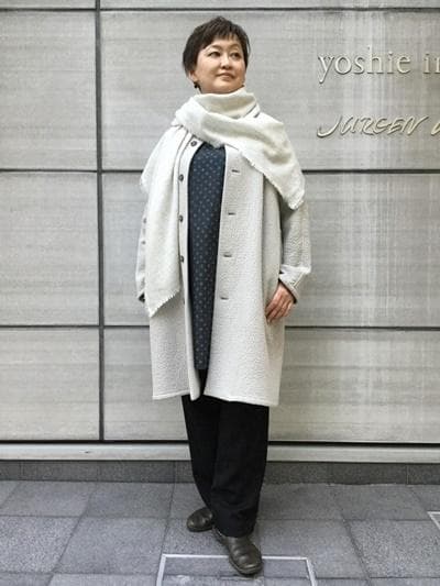 ヨーガンレール　未使用近　コットンウールダブルのコート　ババグーリ