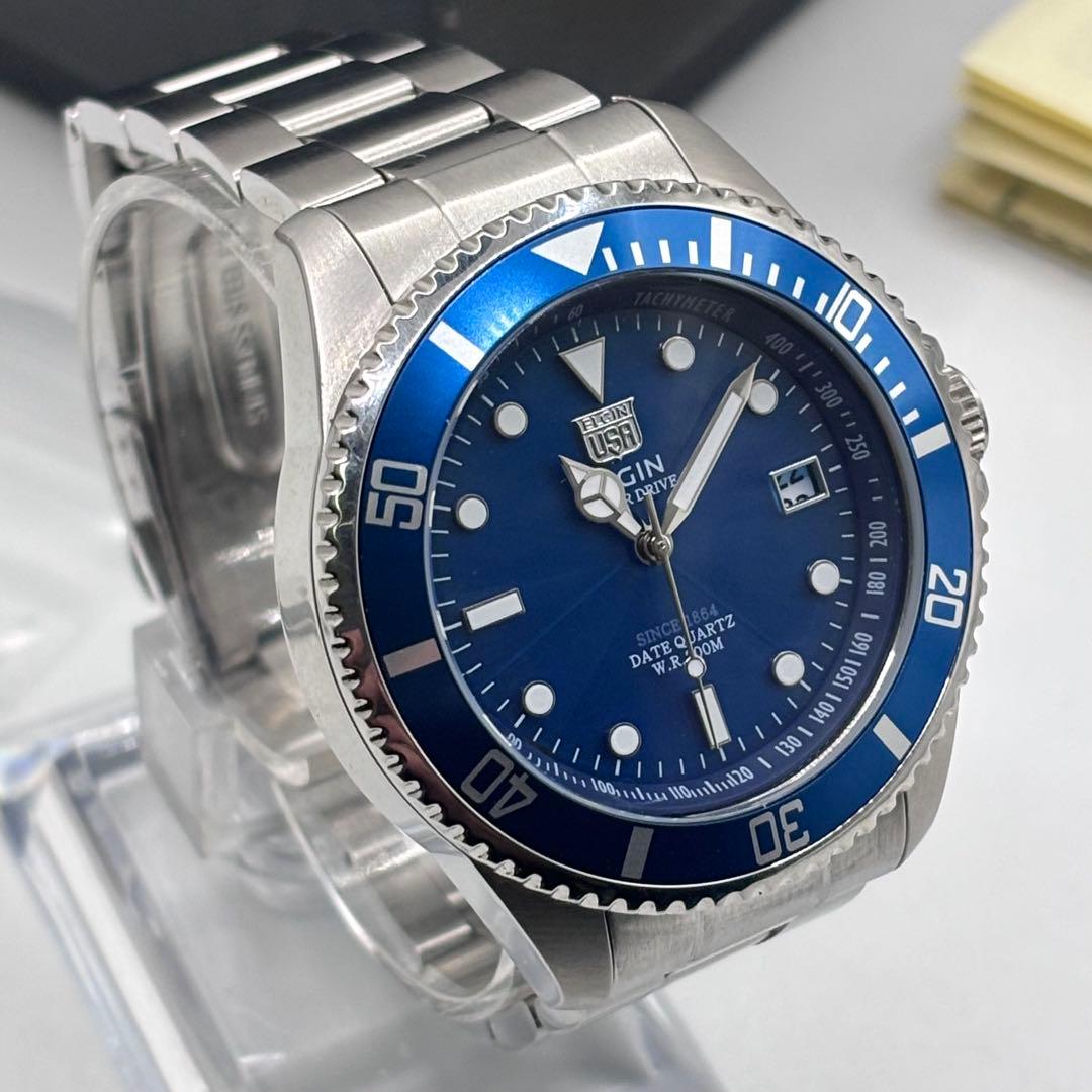 ELGIN ECO SOLAR DRIVE ソーラー腕時計 FK-1426-FL