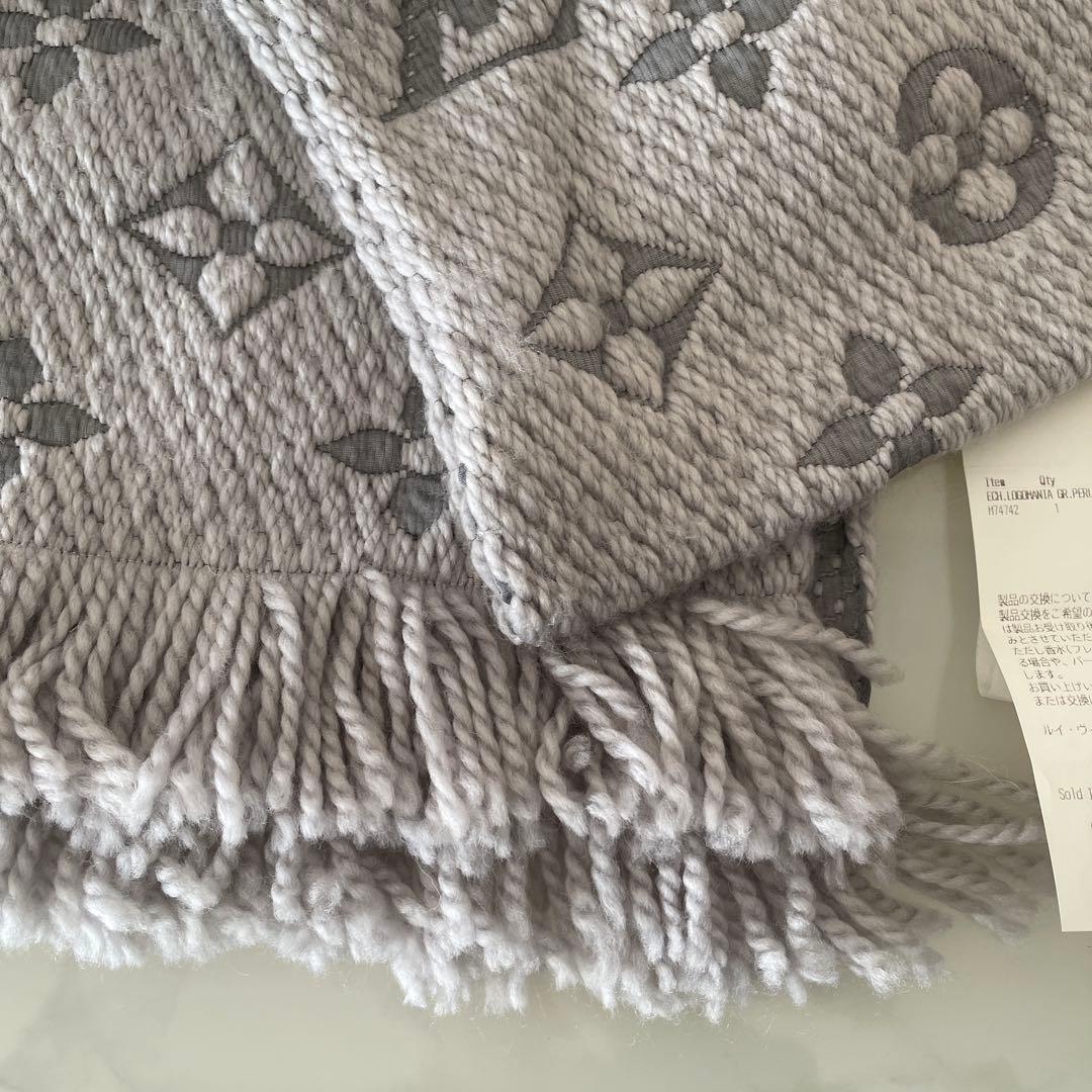 値下げLouis Vuitton グレー マフラー