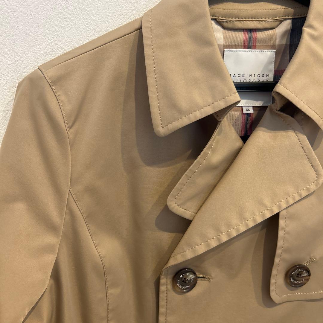 【超美品】マッキントッシュフィロソフィー トレンチコート ショート丈 36
