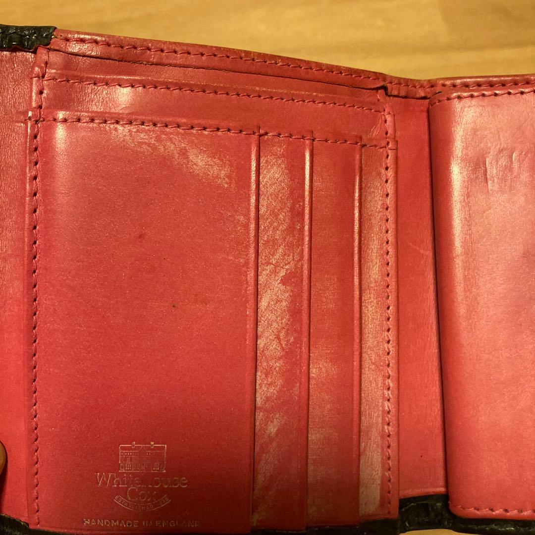 Whitehouse Cox 二つ折り財布 ブラック／PINK