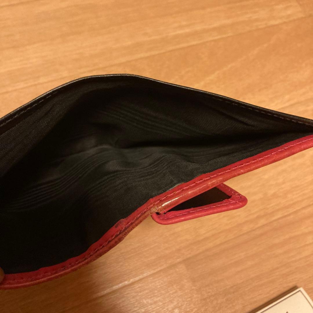 Whitehouse Cox 二つ折り財布 ブラック／PINK