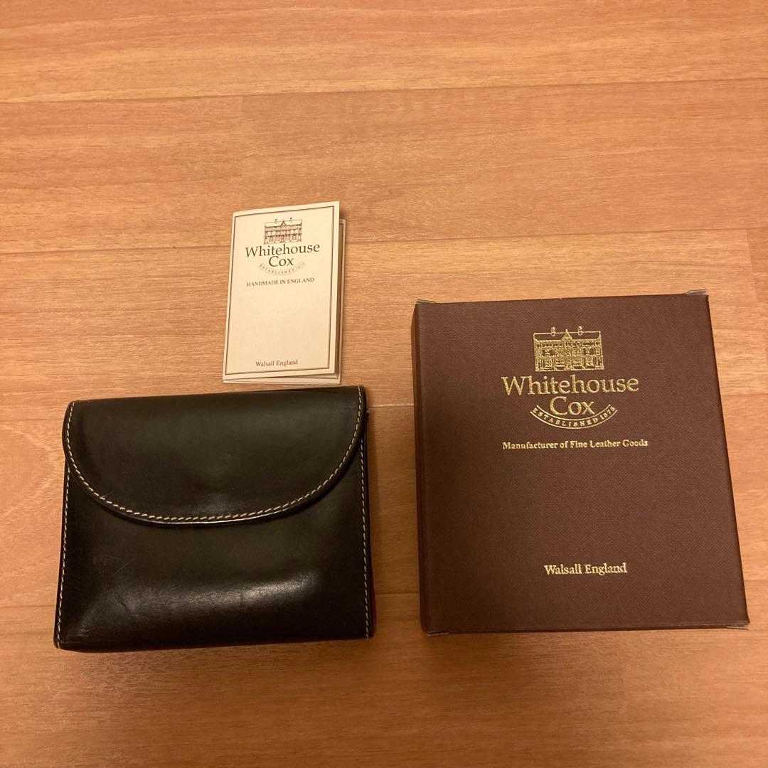 Whitehouse Cox 二つ折り財布 ブラック／PINK