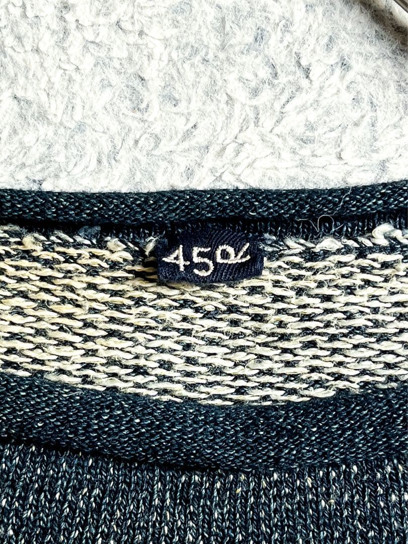 【45R】45rpm ジャカードの908馬比古 総柄 インディゴスウェット 4