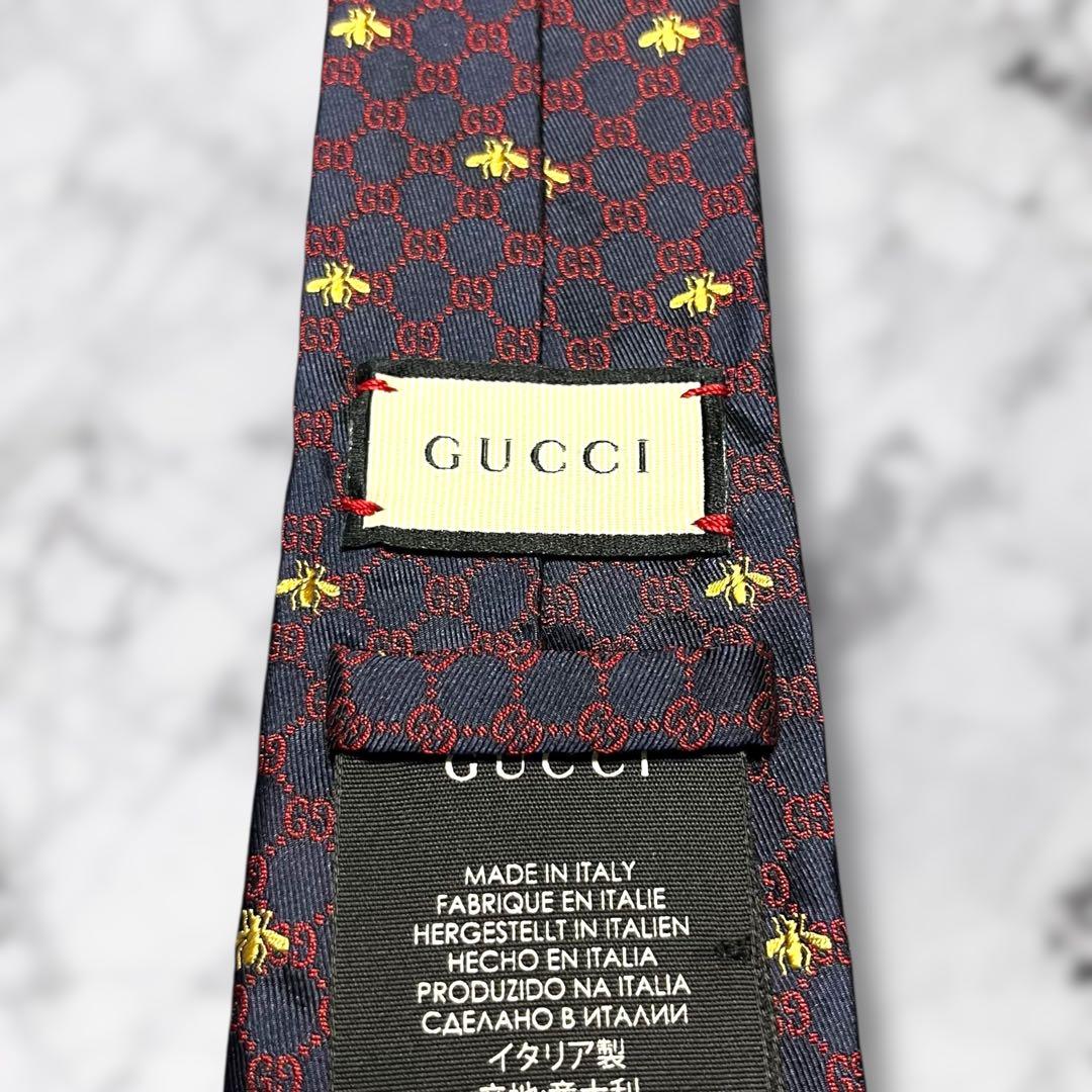 【超希少】 グッチ ネクタイ GG インターロッキング 蜂 Bee 現行タグ