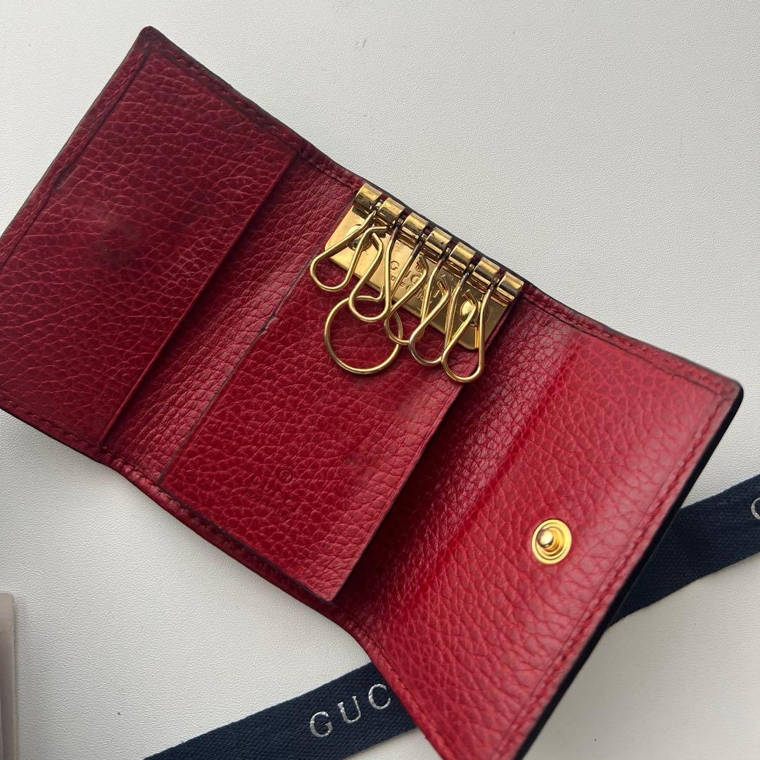 96 美品 GUCCI グッチ マーモント キーケース