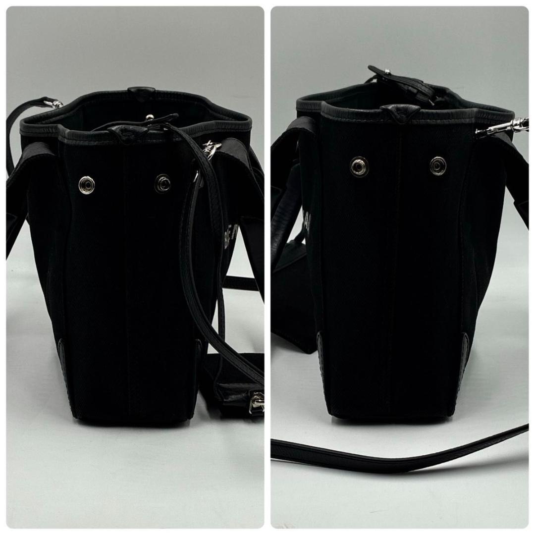 みづまる　バレンシアガ ネイビーカバス XS キャンバス レザー 2way