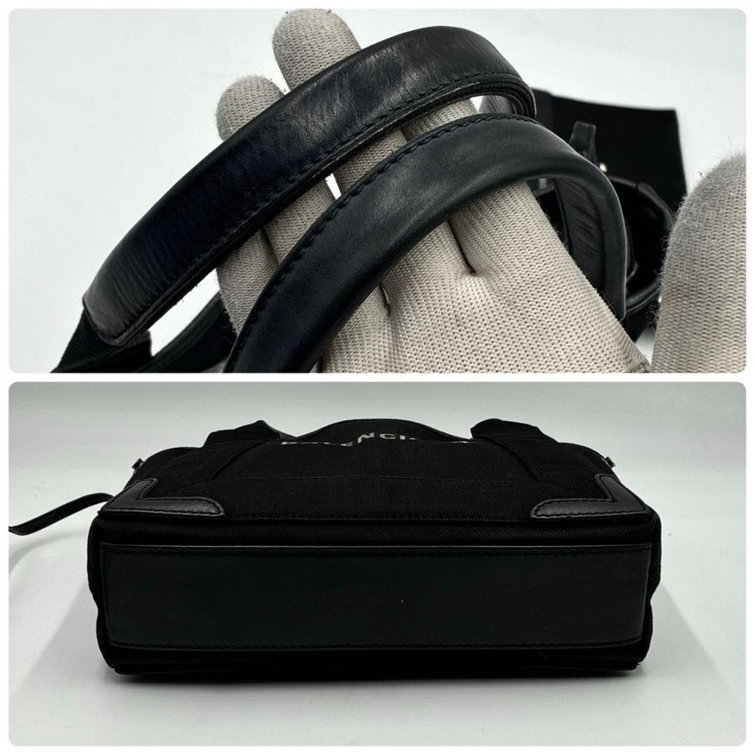 みづまる　バレンシアガ ネイビーカバス XS キャンバス レザー 2way