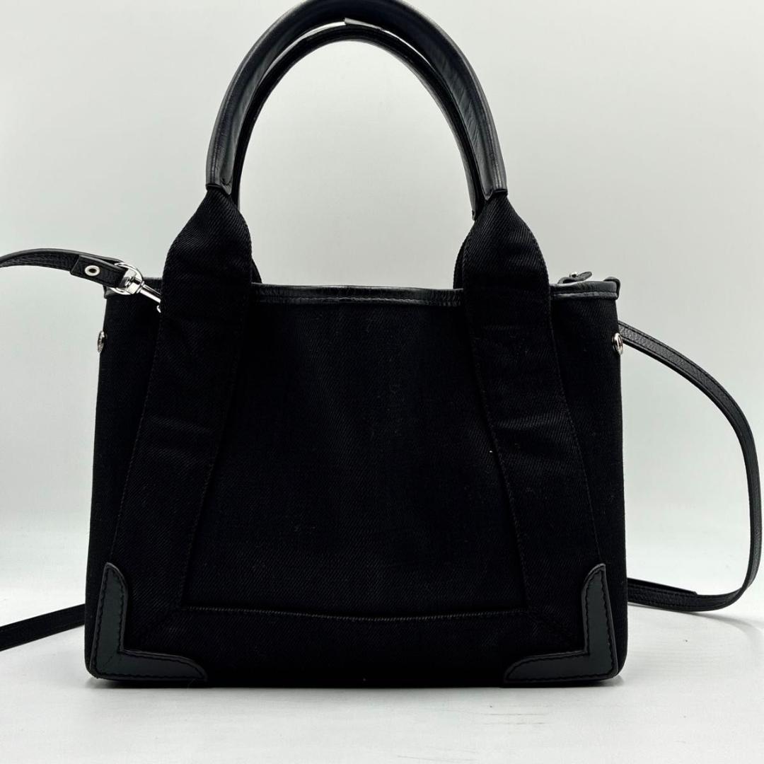 みづまる　バレンシアガ ネイビーカバス XS キャンバス レザー 2way