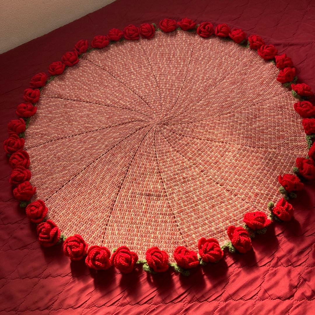 花束ブランケット♡大きめのローズ♡インテリア♡土日500円OFF