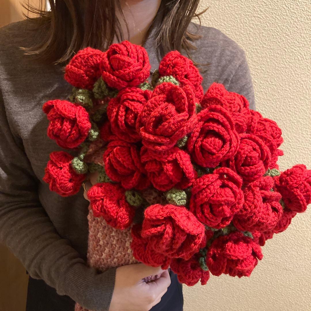 花束ブランケット♡大きめのローズ♡インテリア♡土日500円OFF