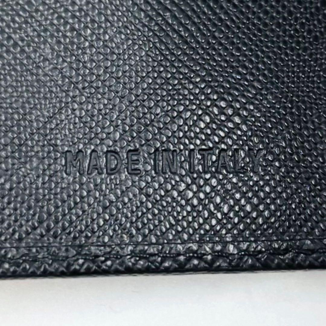 【美品】プラダ 6連キーケース サフィアーノレザー 三角プレート ブラック