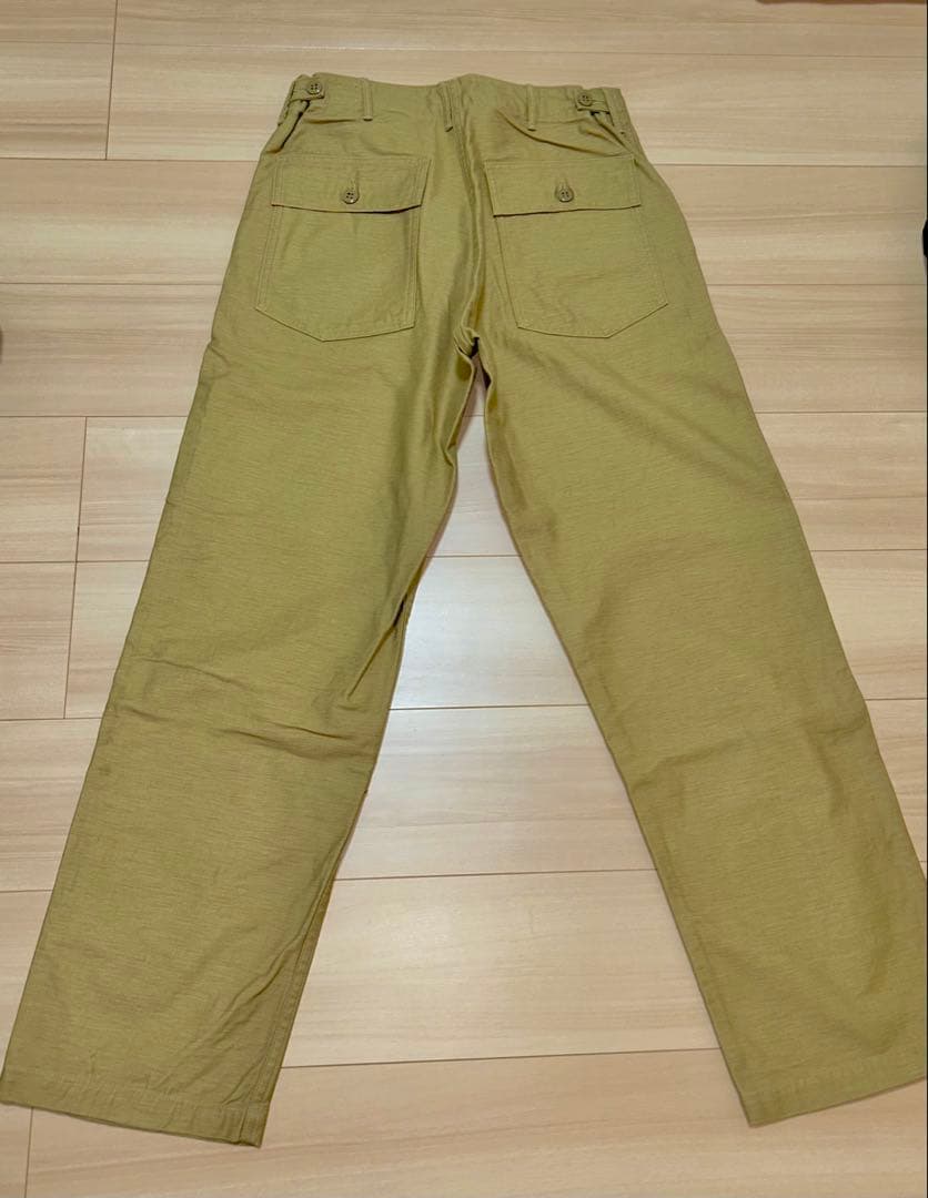 【美品】オアスロウ orslow ファティーグパンツ　ベージュ　2