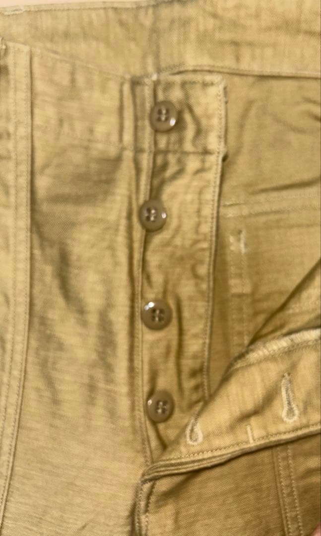 【美品】オアスロウ orslow ファティーグパンツ　ベージュ　2