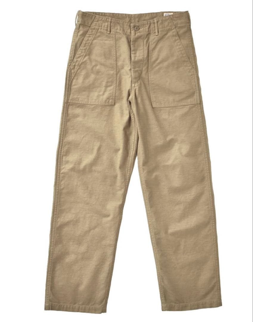 【美品】オアスロウ orslow ファティーグパンツ　ベージュ　2