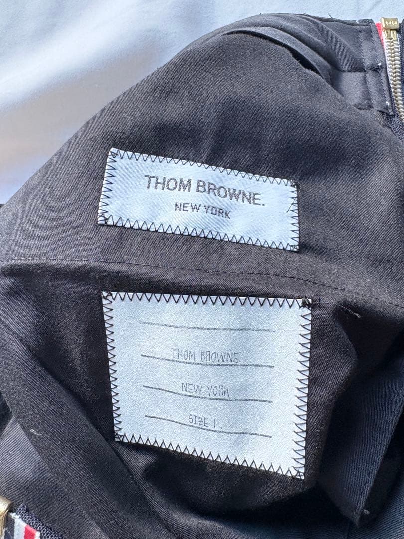 THOM BROWNE ネイビー　スラックス サイズ1