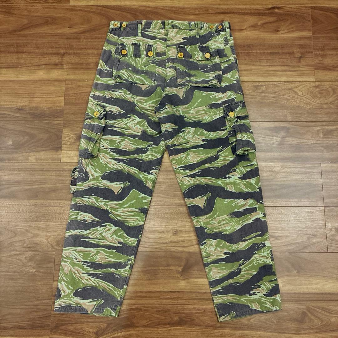 k*7様 80s ベトナム タイガーストライプパンツ Lサイズ タイガーカモ ビ