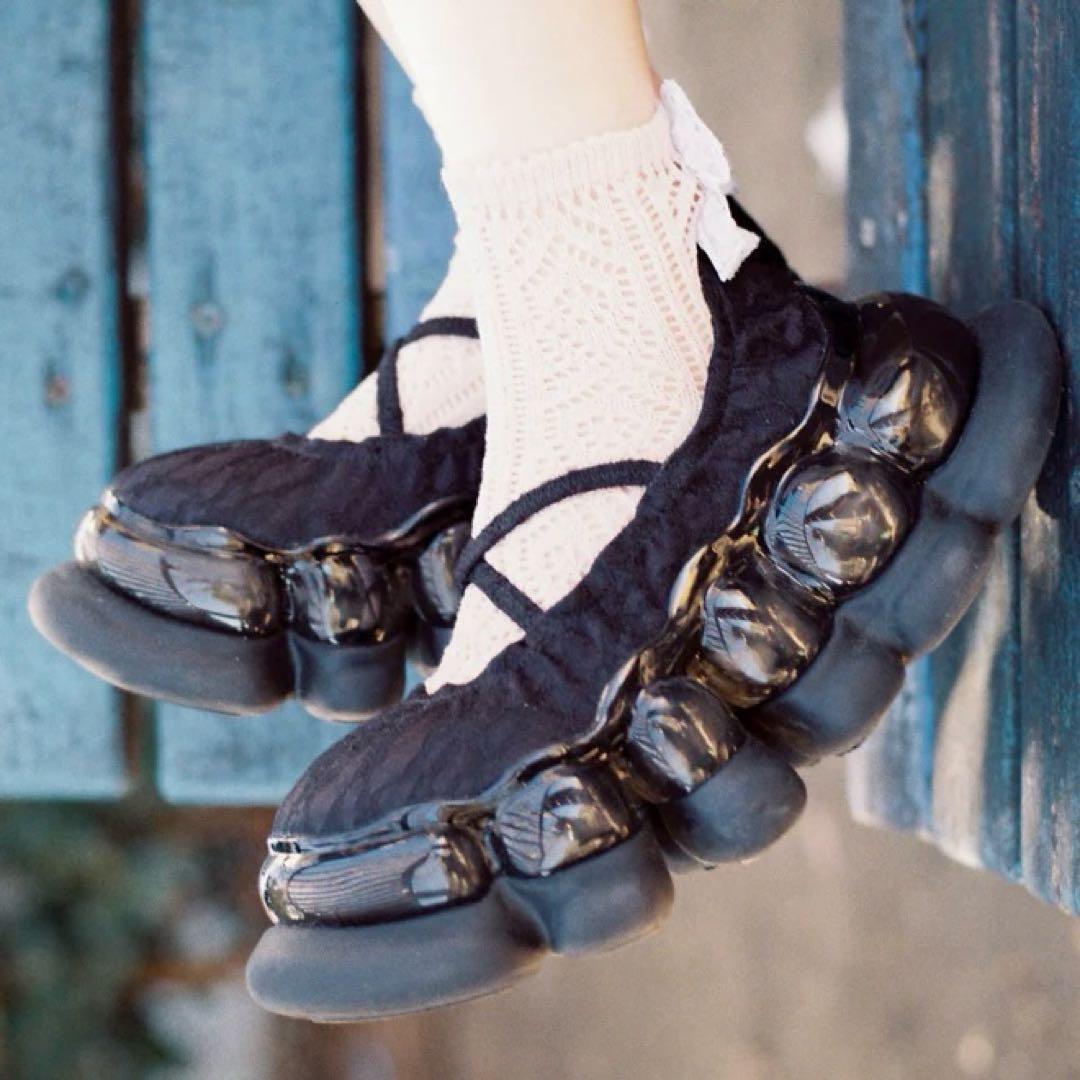 靴 Jewelry Ark Lace Ballet Shoes / Black