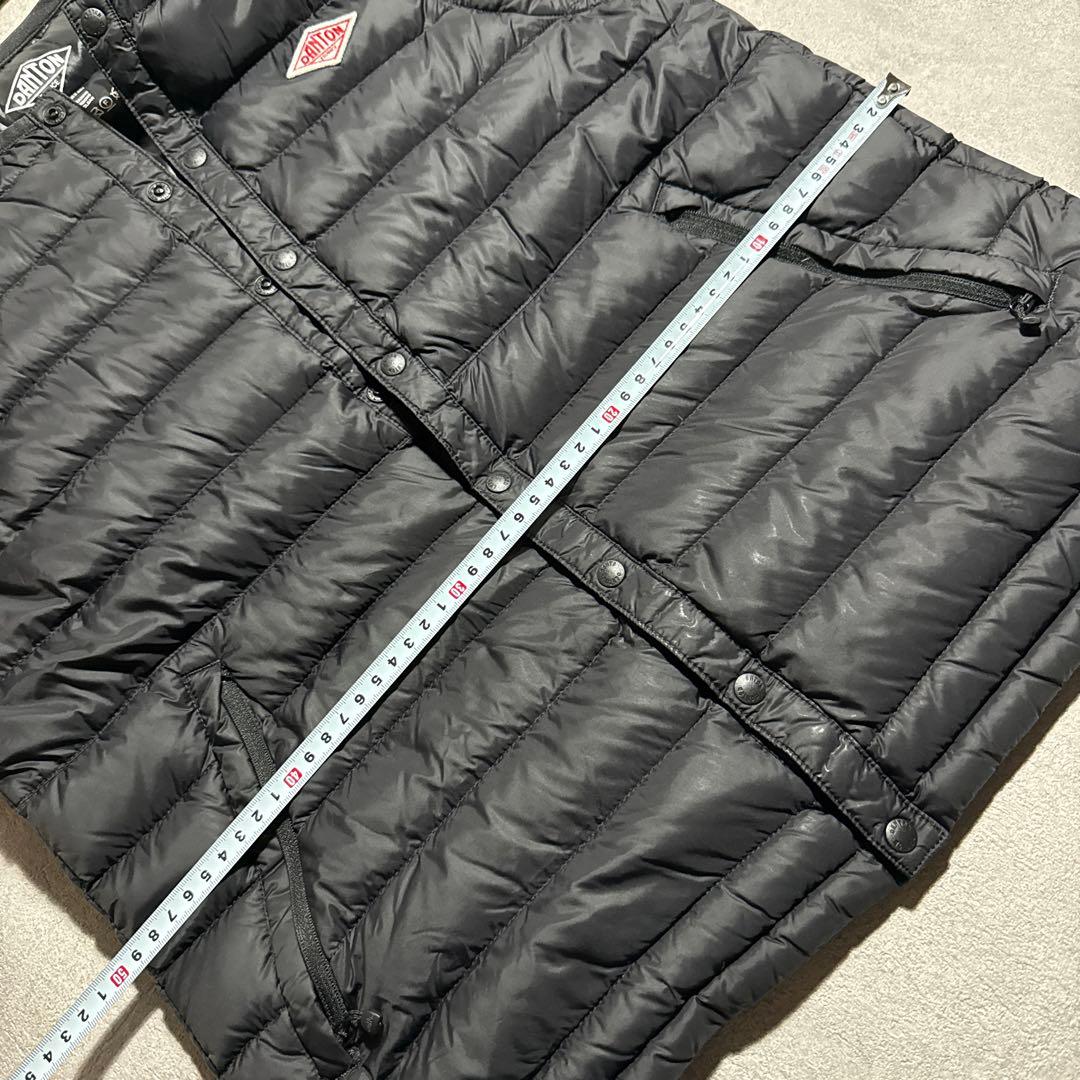 DANTON ブラック ダウンベスト 38