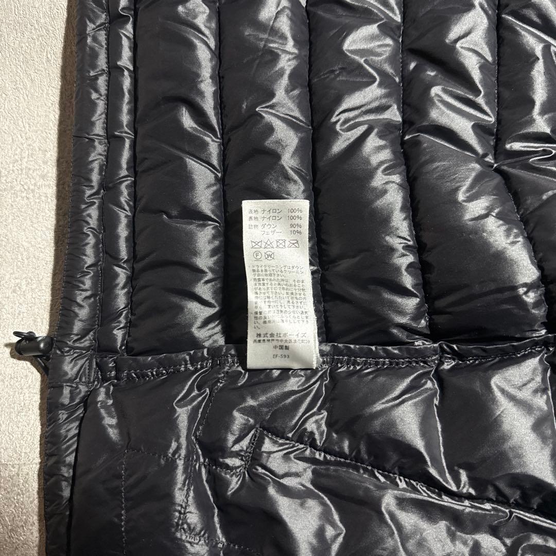 DANTON ブラック ダウンベスト 38