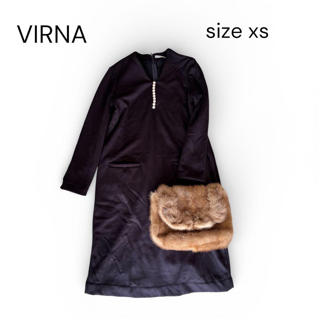 ヴィリーナ VIRINA セレモニードレス　パールワンピース 授乳可 裏起毛