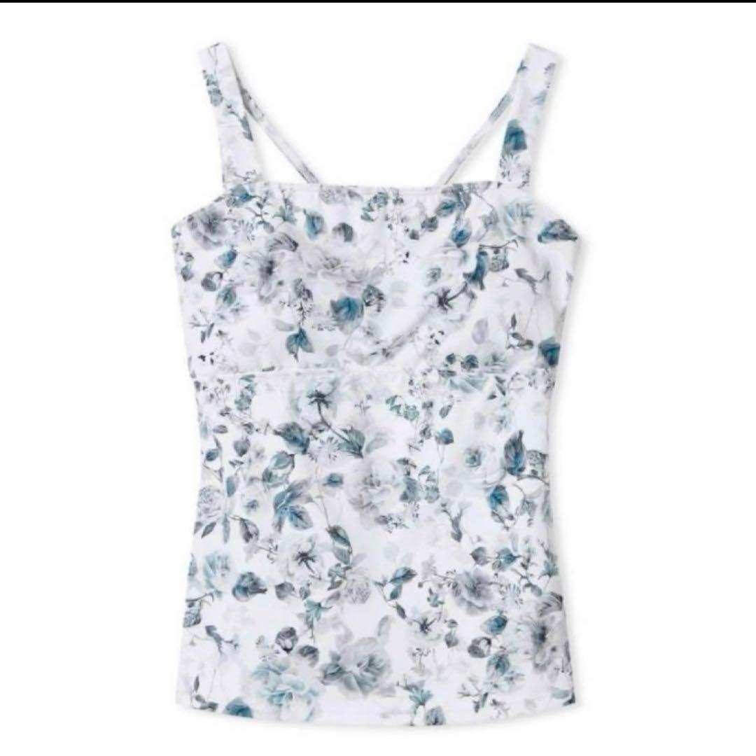 Chacott バランス ヨガウェア トップス キャミソール ブルー ローズ L