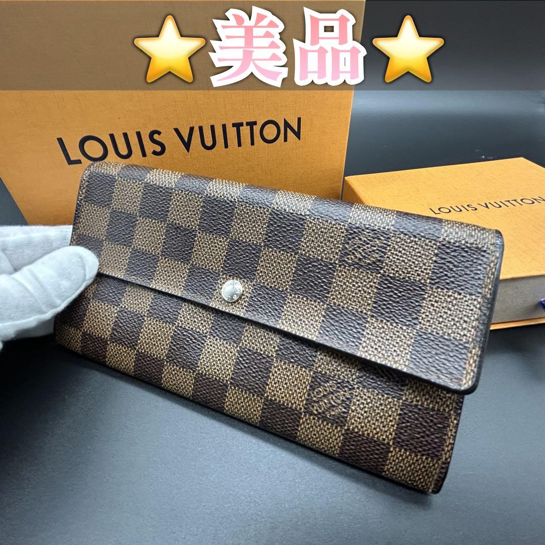 ルイヴィトン ダミエ ポルトフォイユサラ 財布 レディース　カード入れ10枚