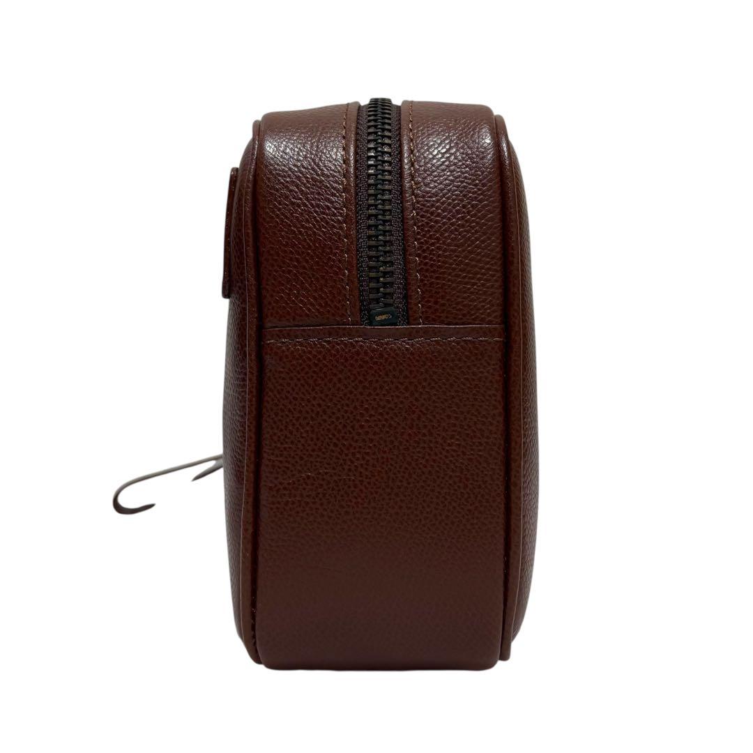 【未使用級✨】イヴサンローラン クラッチバッグ レザー 茶色 箱袋カード付