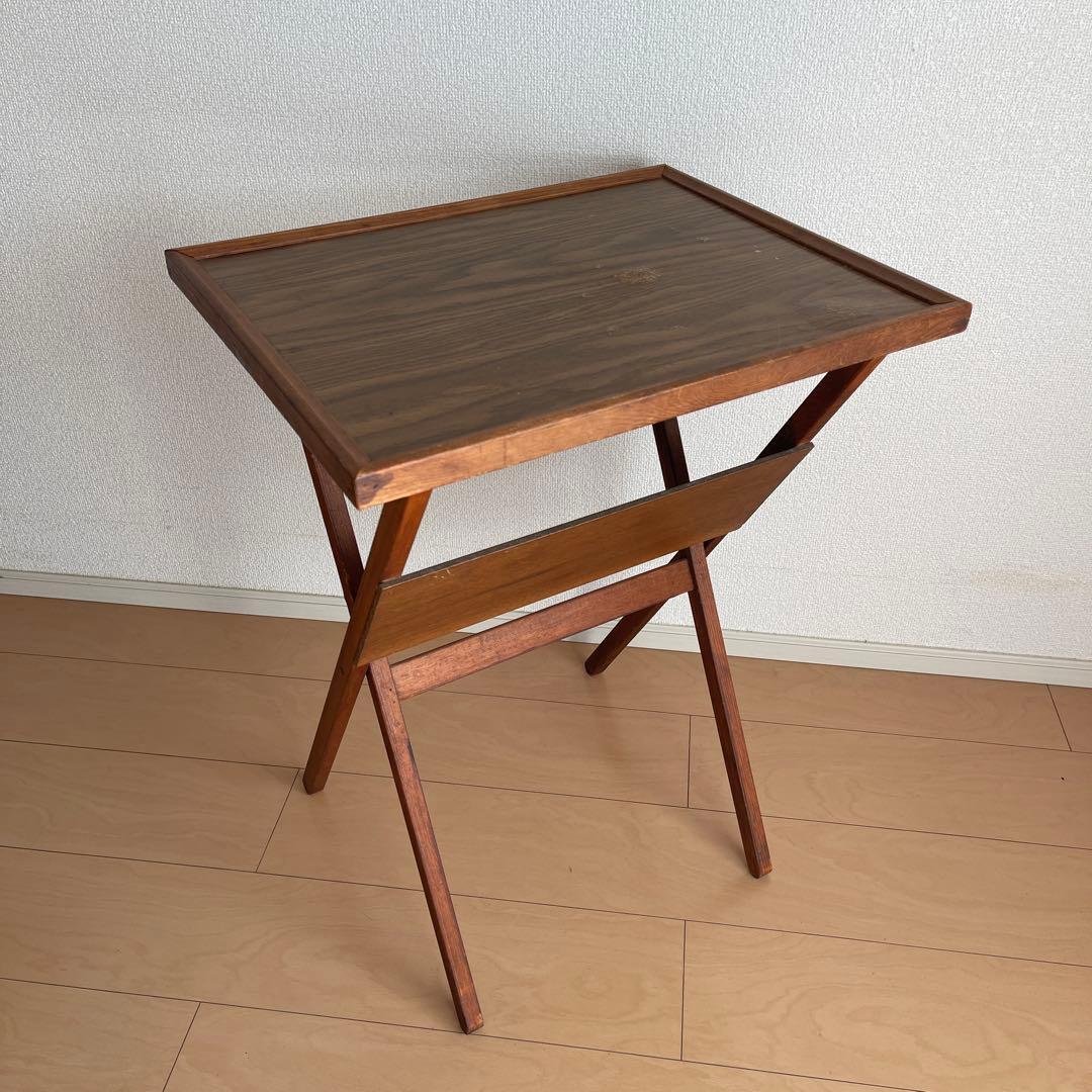 ヴィンテージ　サイドテーブル　木製　アメリカ　USA アウトドア