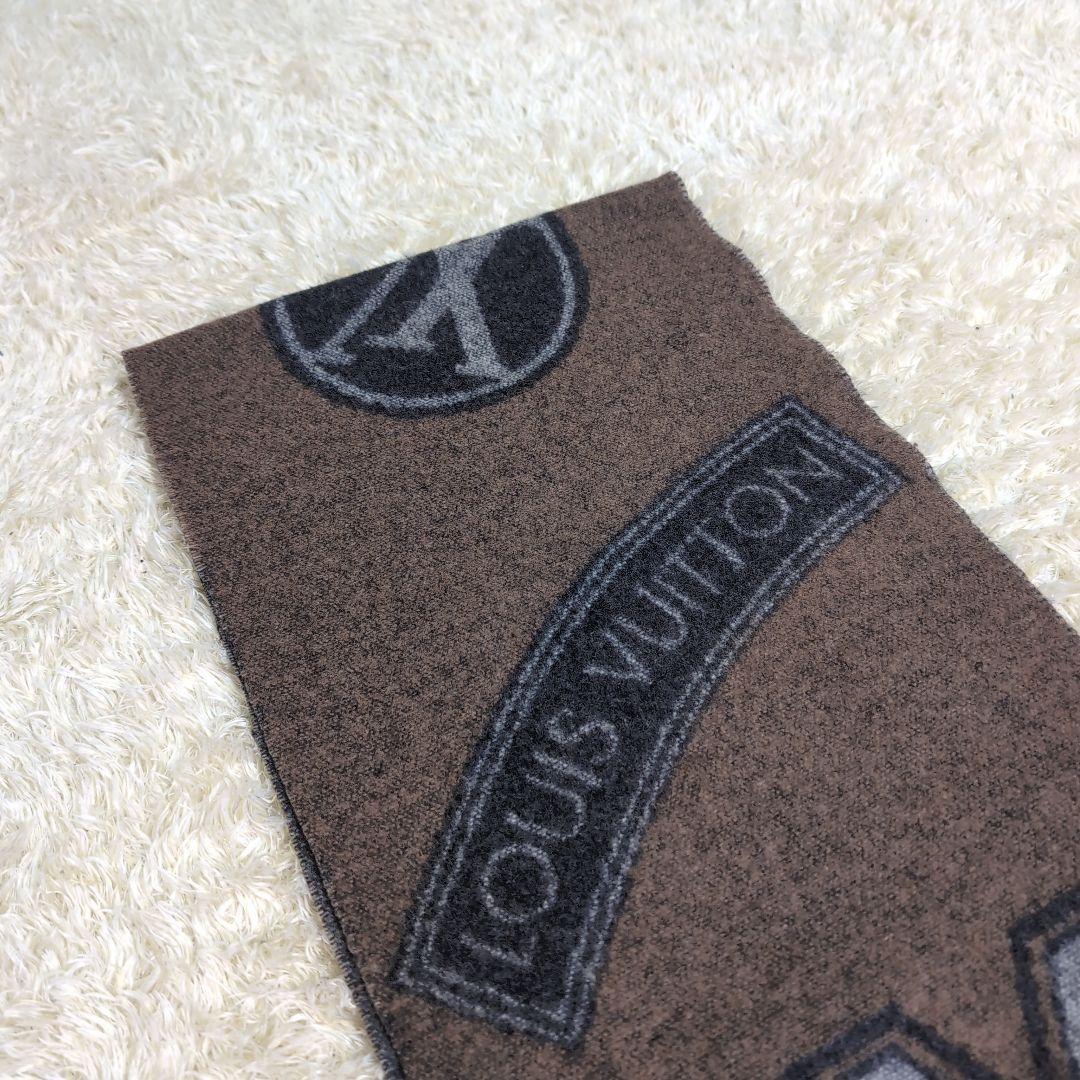 LOUIS VUITTON ルイ・ヴィトン ウール カシミヤ混 ロゴ マフラー