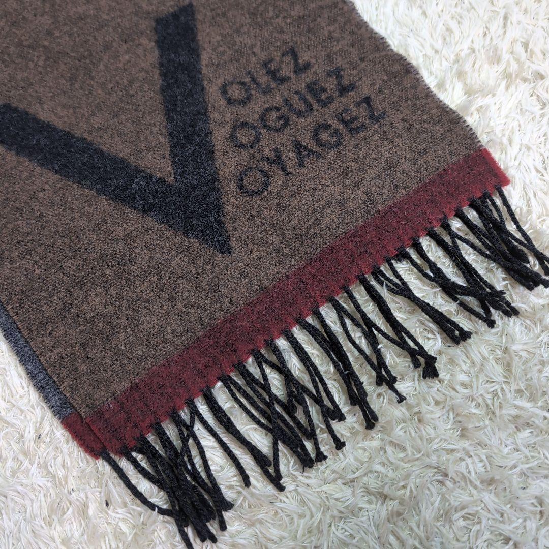 LOUIS VUITTON ルイ・ヴィトン ウール カシミヤ混 ロゴ マフラー