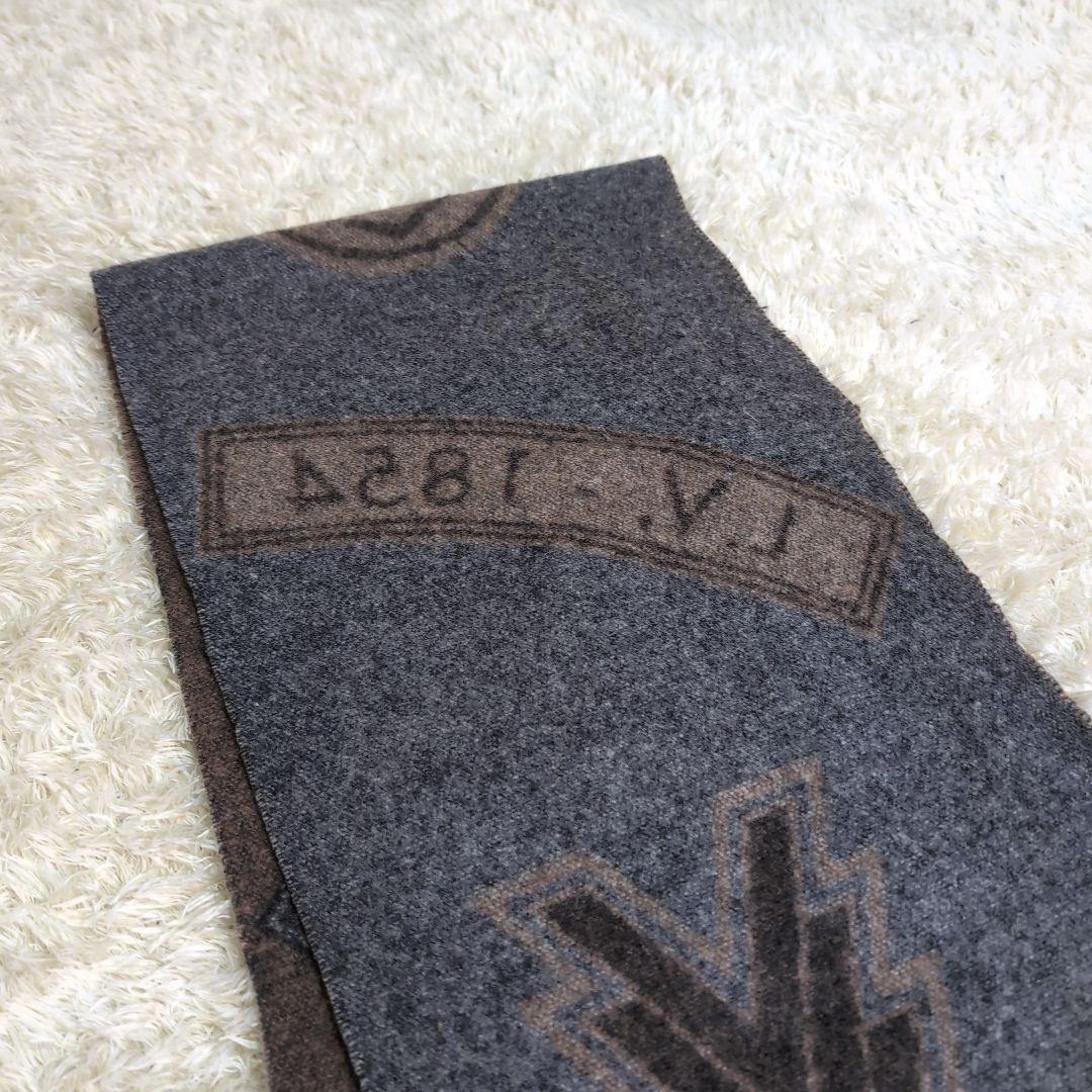 LOUIS VUITTON ルイ・ヴィトン ウール カシミヤ混 ロゴ マフラー