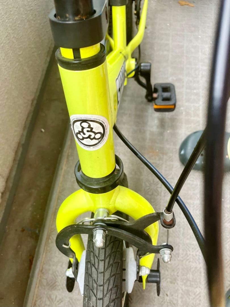 STRIDER ストライダー14X ライムイエロー 引き取り・ペダル&スタンド付