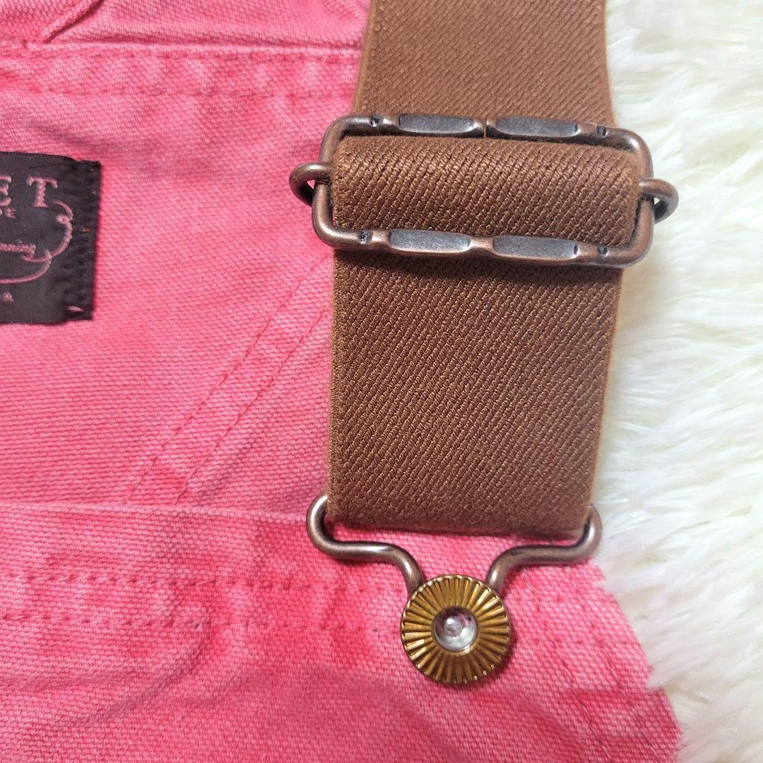 MARET マレ♡オーガニックダックワークONワークオーバーオール ピンク