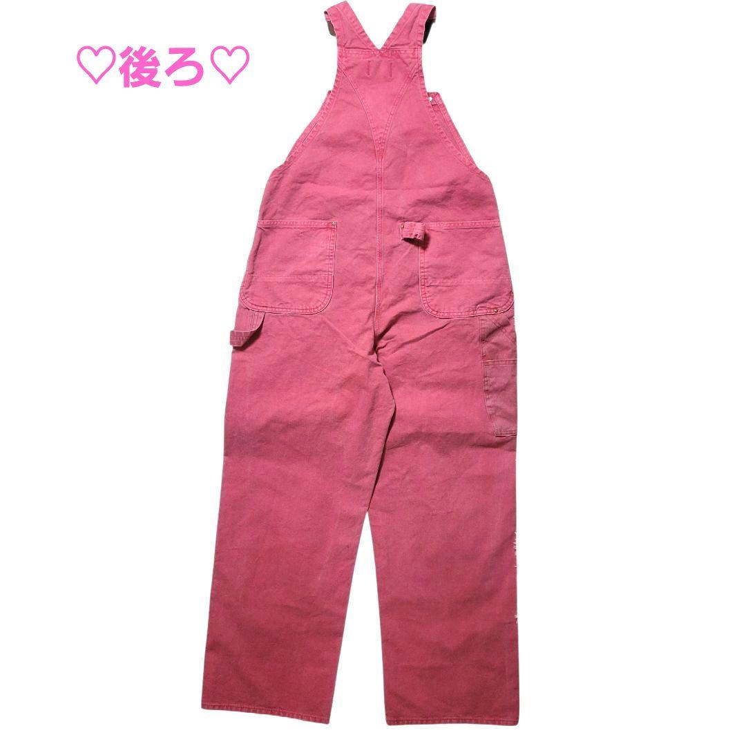 MARET マレ♡オーガニックダックワークONワークオーバーオール ピンク