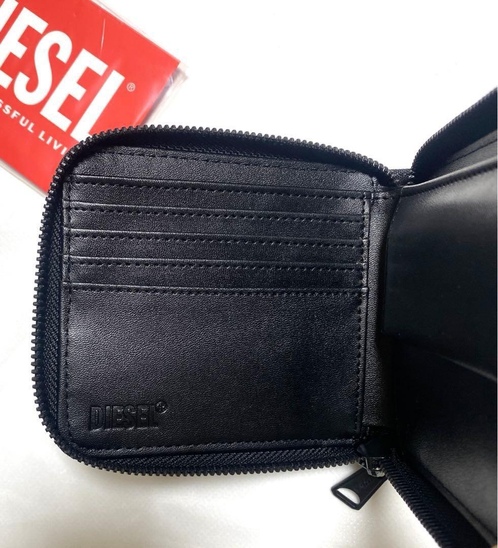 新品未使用 DIESEL ディーゼル 二つ折り財布 ラウンドファスナー