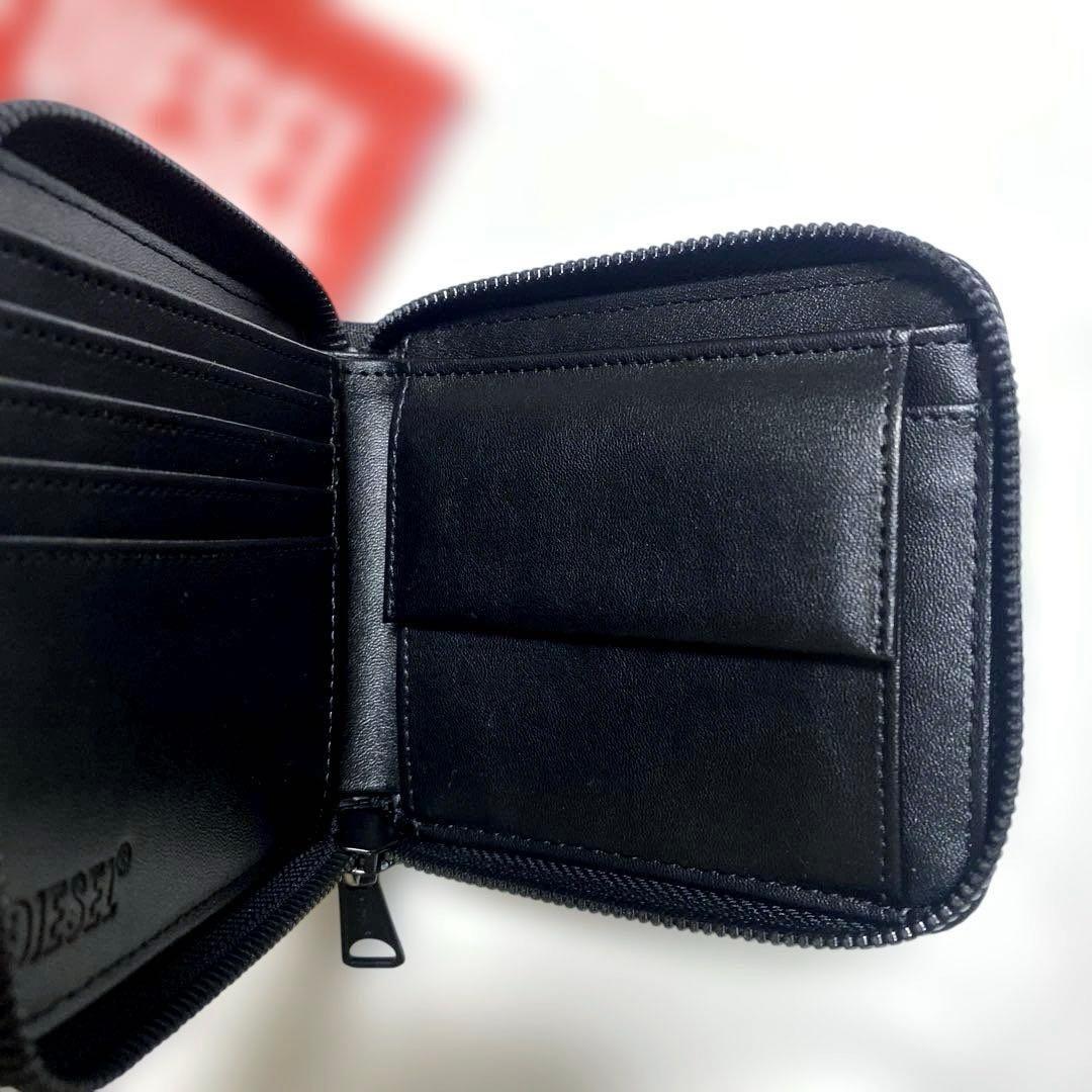 新品未使用 DIESEL ディーゼル 二つ折り財布 ラウンドファスナー