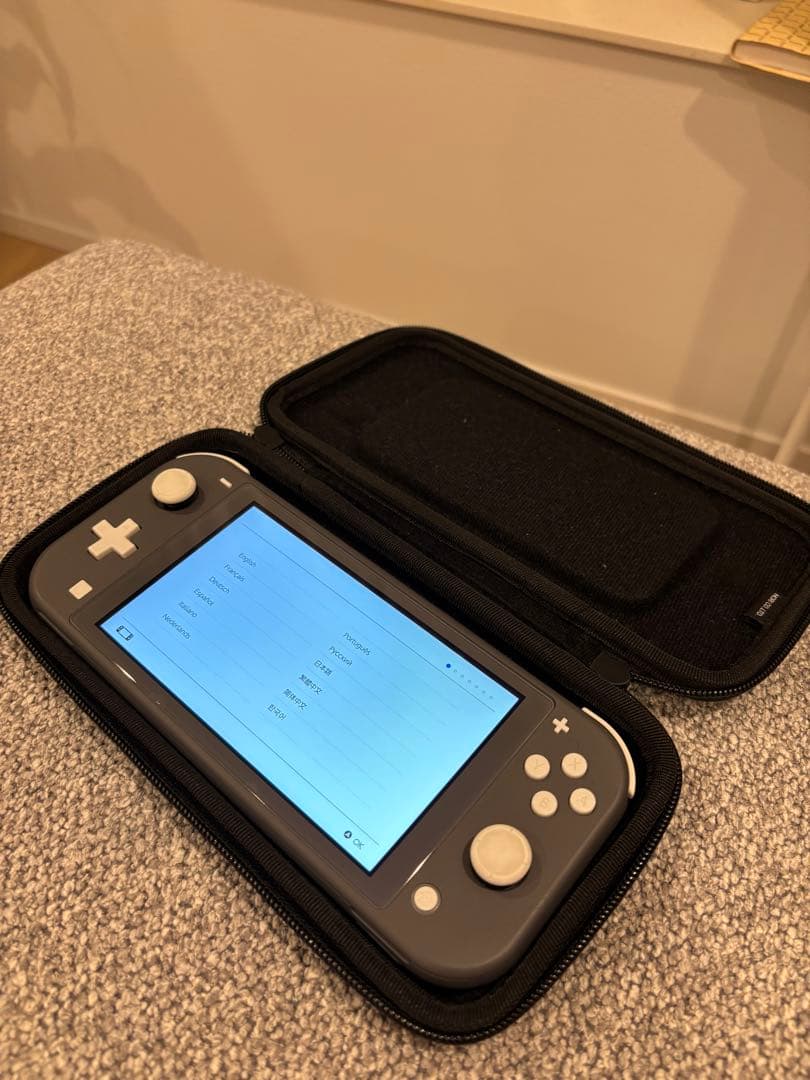 Nintendo Switch Lite グレー ケース付き。ACアダプター無し