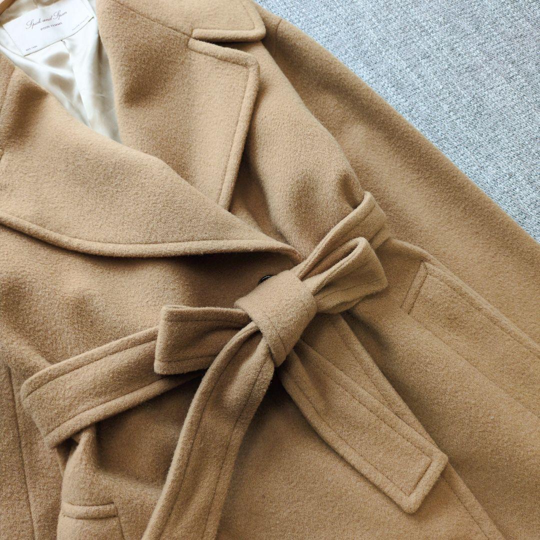 スピックアンドスパン　ウール　オーバーサイズ　チェスターコート　マキシ丈