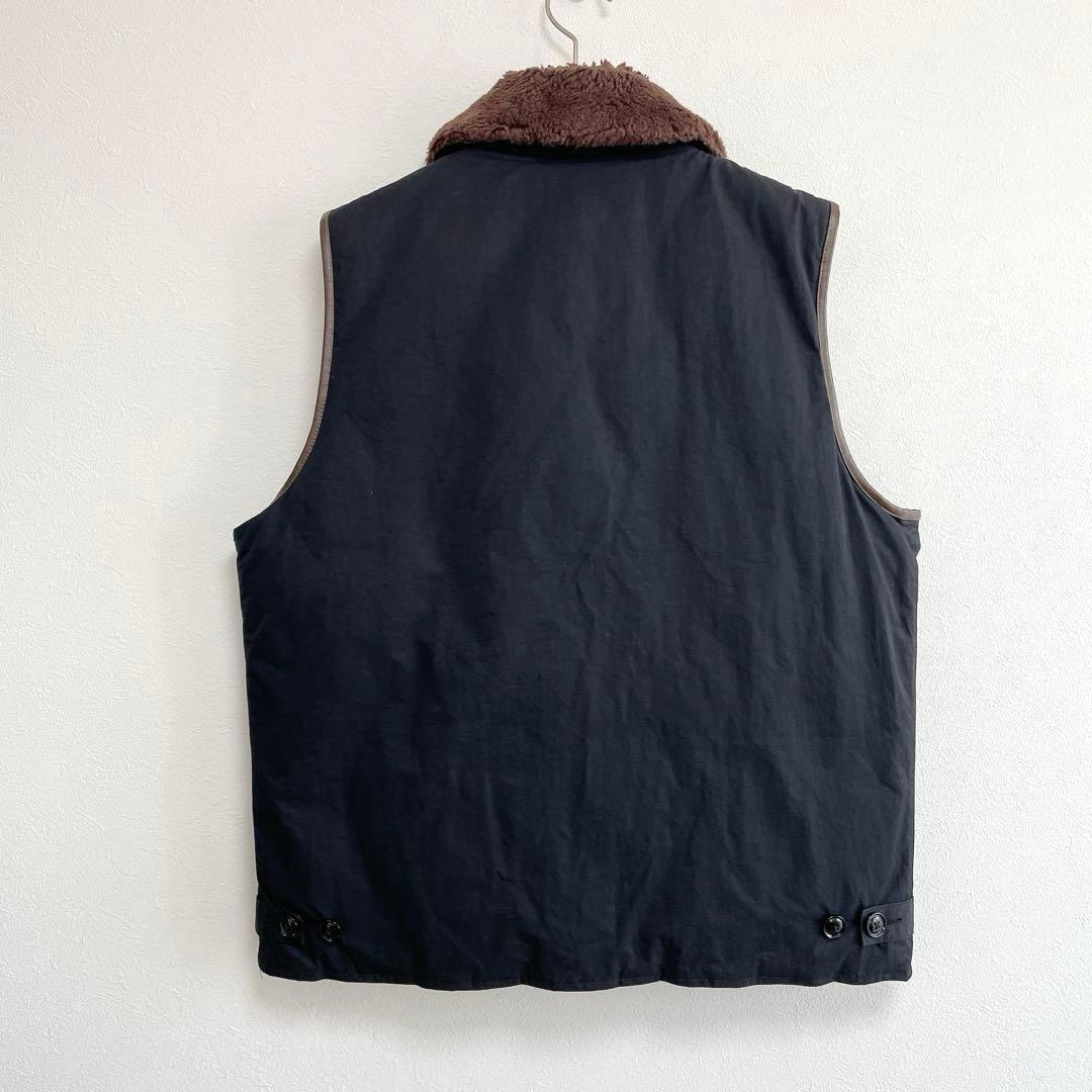 【希少】 AT-DIRTY デッキダウンベスト アーマー ベスト LL 黒 ボア