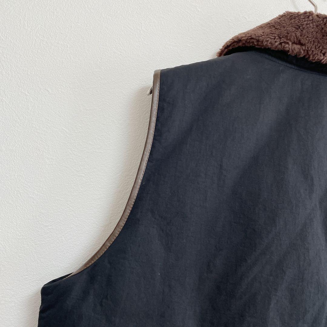 【希少】 AT-DIRTY デッキダウンベスト アーマー ベスト LL 黒 ボア