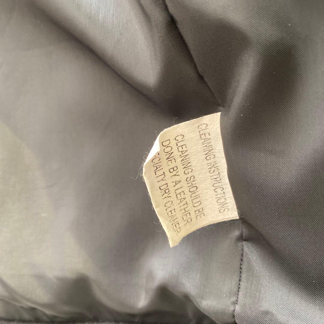 【美品】SKOOKUM (スクーカム)ウール&レザースタジャン　黒38