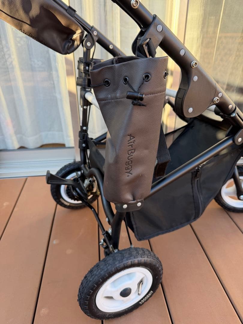 mykoAir Buggy ペットカート フレームブレーキ付き 合皮レザー