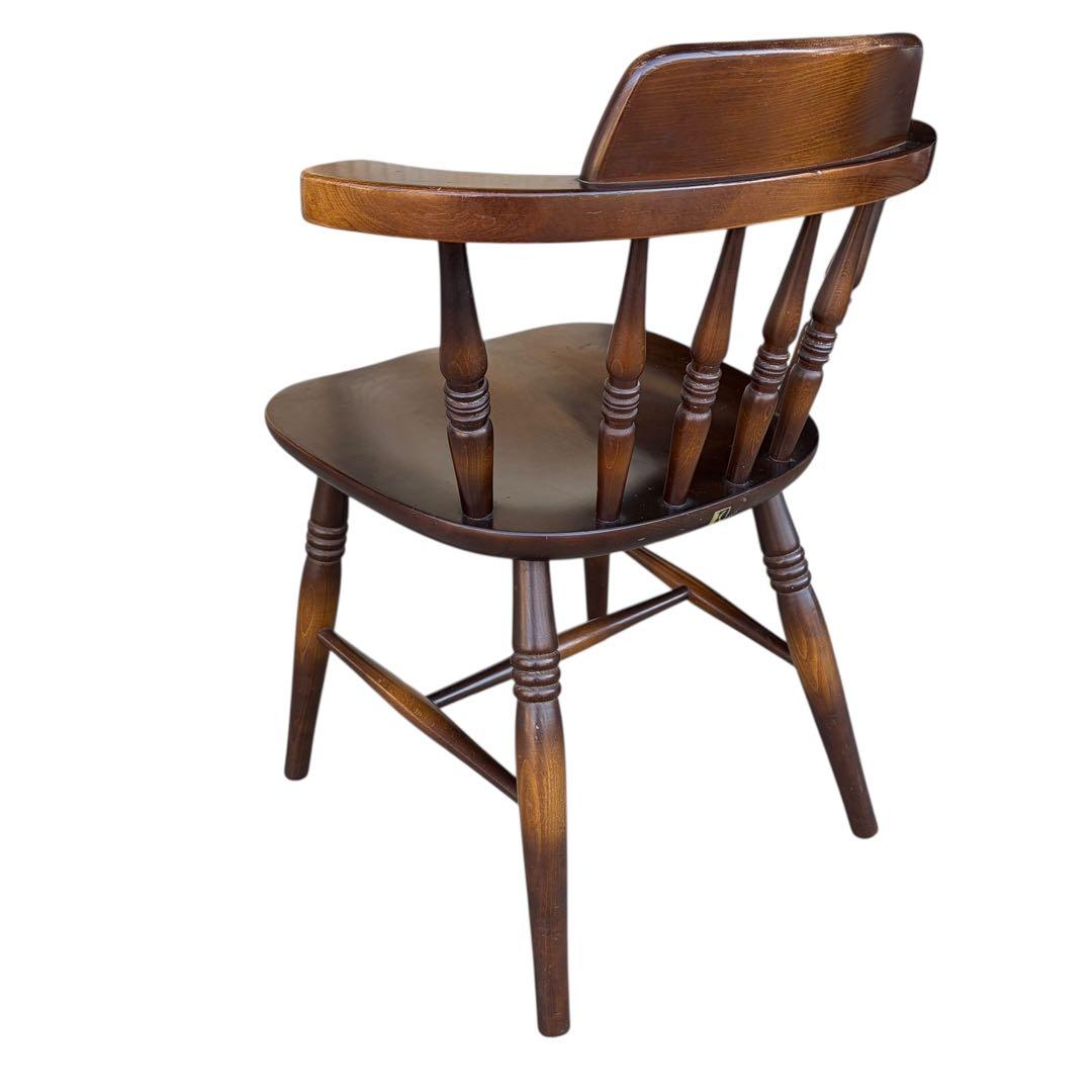 【希少美品】飛騨産業 キツツキマーク ウィンザーチェア レトロ　アンティーク②