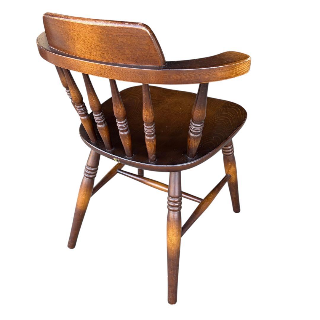 【希少美品】飛騨産業 キツツキマーク ウィンザーチェア レトロ　アンティーク②