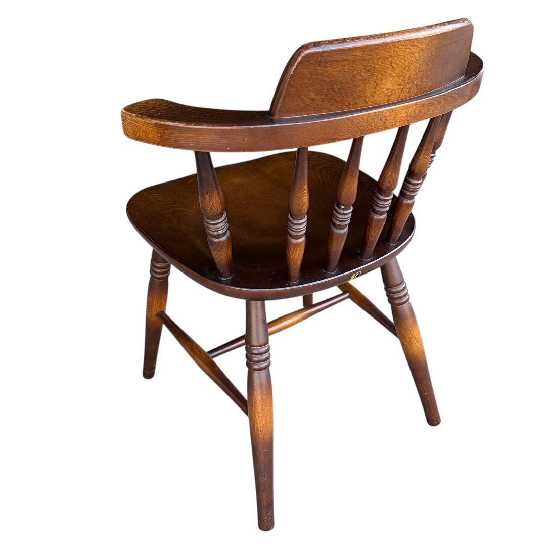 【希少美品】飛騨産業 キツツキマーク ウィンザーチェア レトロ　アンティーク②