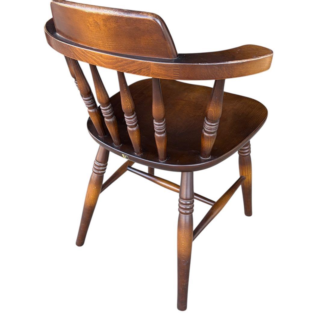 【希少美品】飛騨産業 キツツキマーク ウィンザーチェア レトロ　アンティーク②