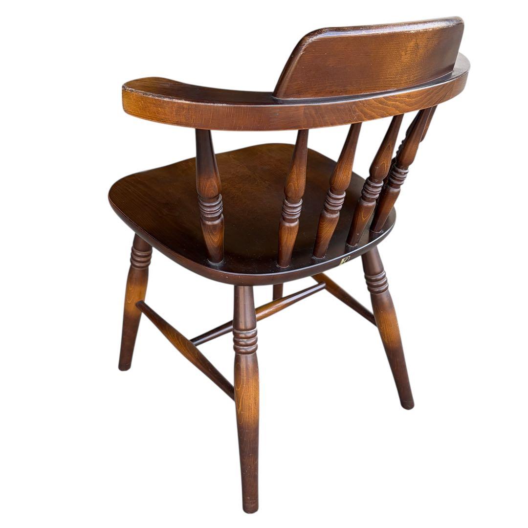 【希少美品】飛騨産業 キツツキマーク ウィンザーチェア レトロ　アンティーク②