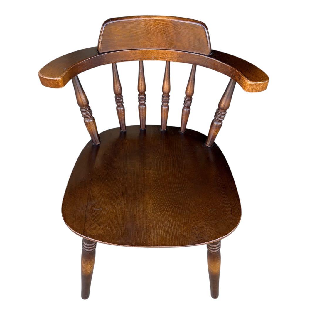 【希少美品】飛騨産業 キツツキマーク ウィンザーチェア レトロ　アンティーク②